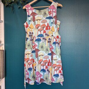 LA SOUL A-Line Colourful Mushroom Dress With Pockets, Size M, EUC